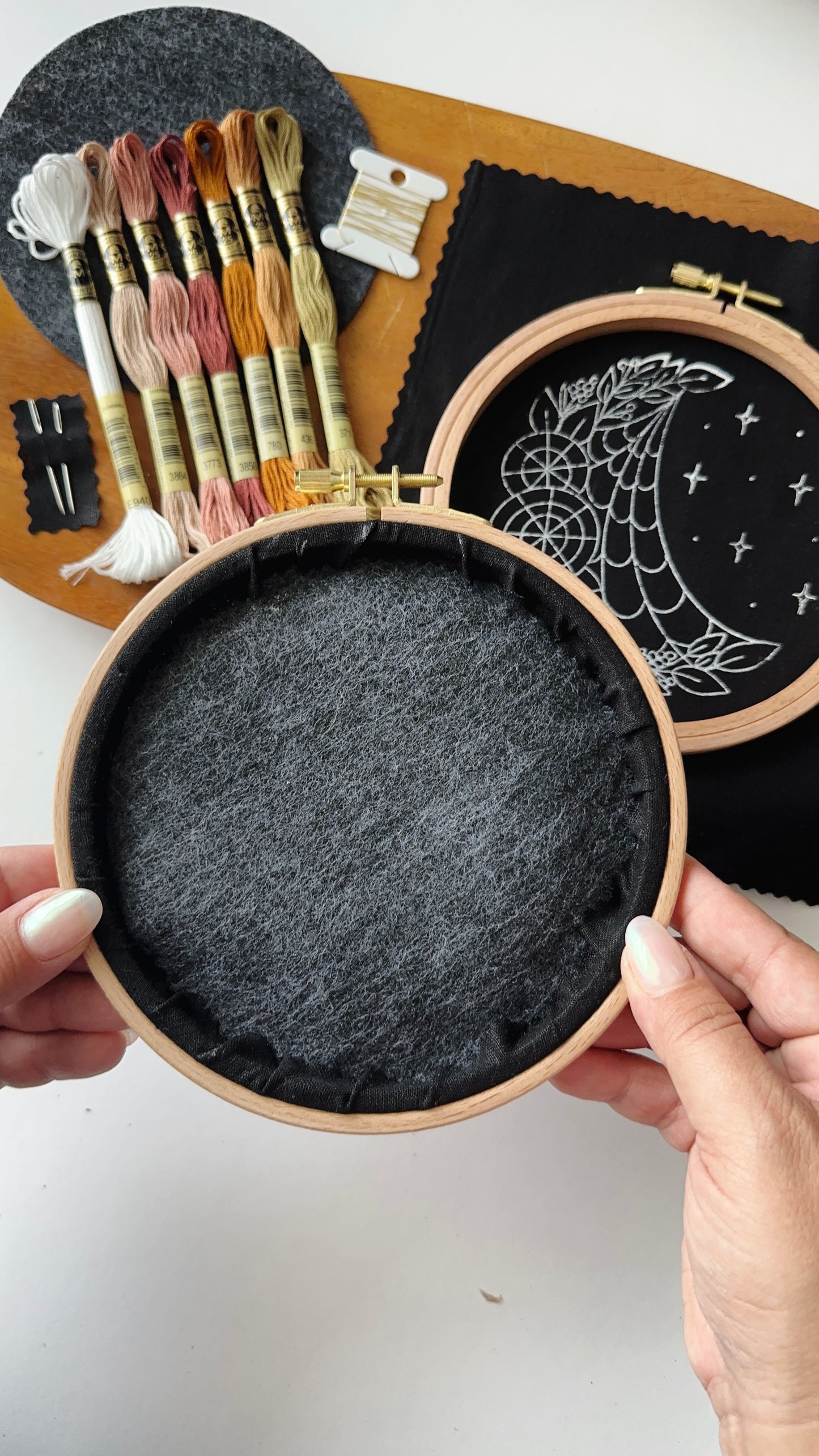 Moody Florals Embroidery Kit with Video Tutorial