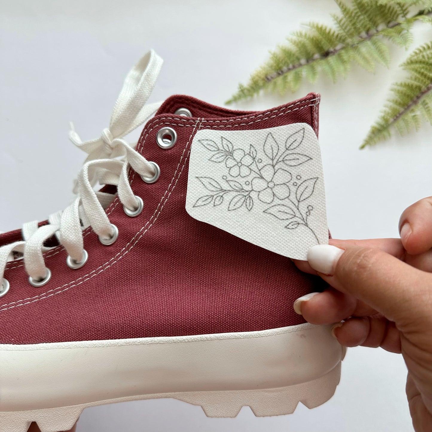 Chuck's Flowers Stick and Stitch Embroidery Patterns for Canvas Shoes
