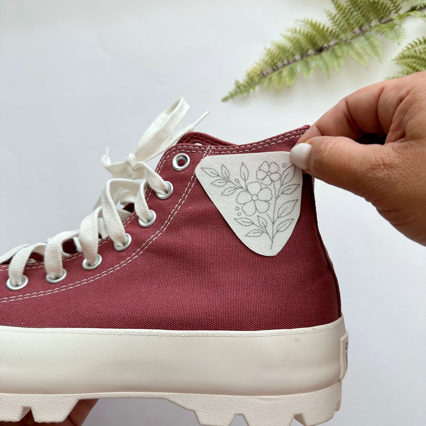 Chuck's Flowers Stick and Stitch Embroidery Patterns for Canvas Shoes