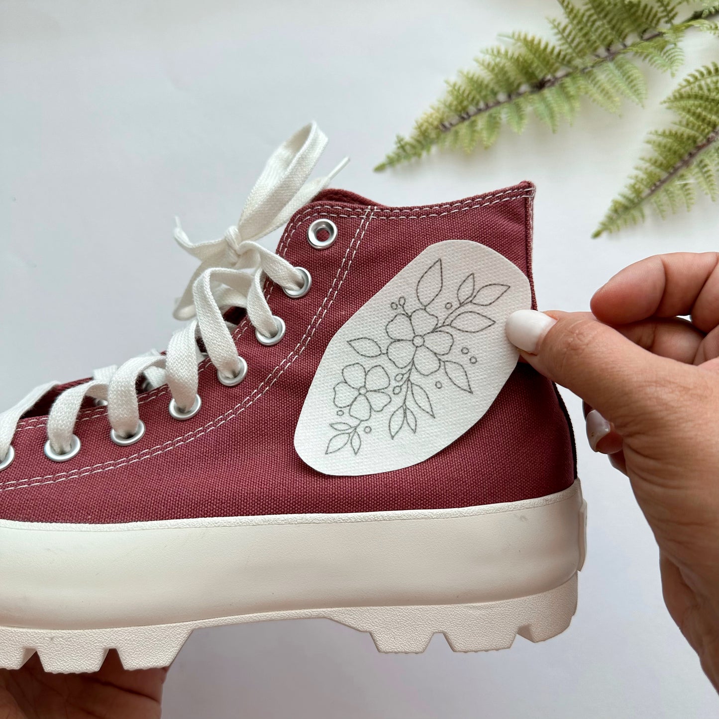Chuck's Flowers Stick and Stitch Embroidery Patterns for Canvas Shoes