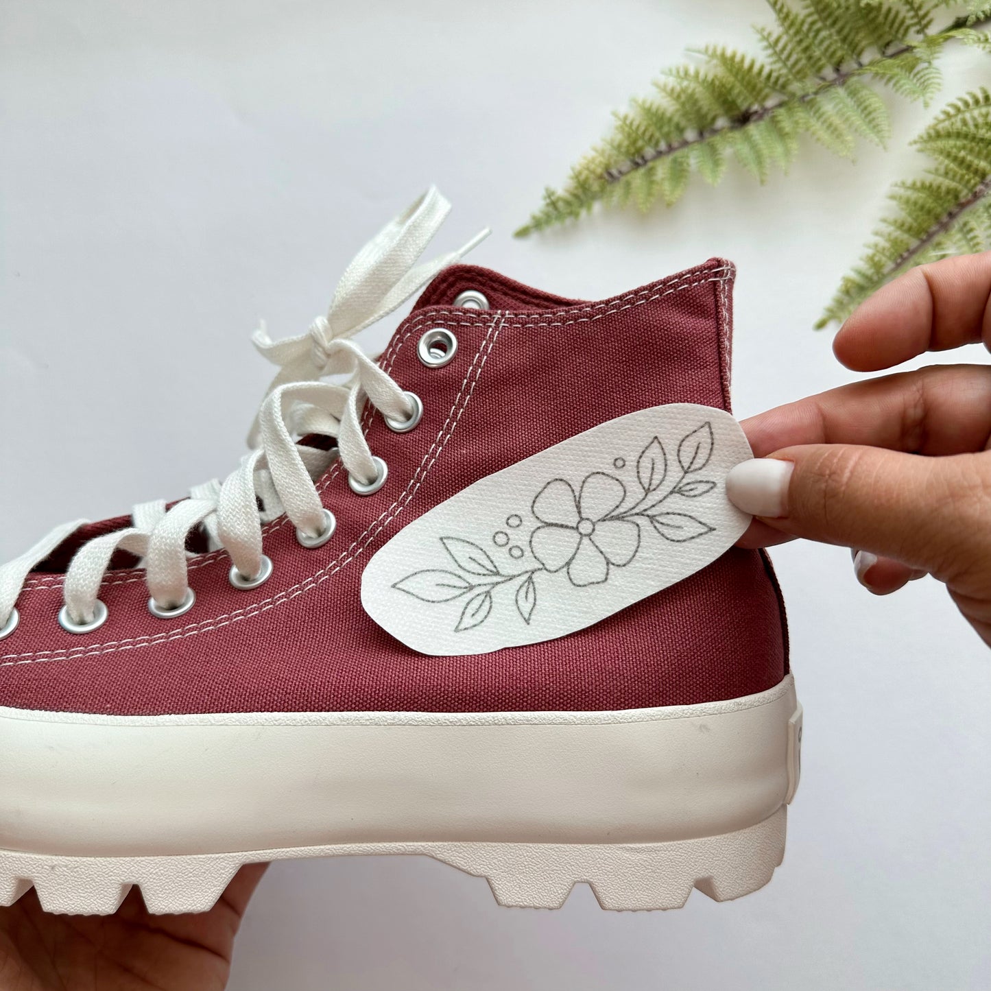 Chuck's Flowers Stick and Stitch Embroidery Patterns for Canvas Shoes