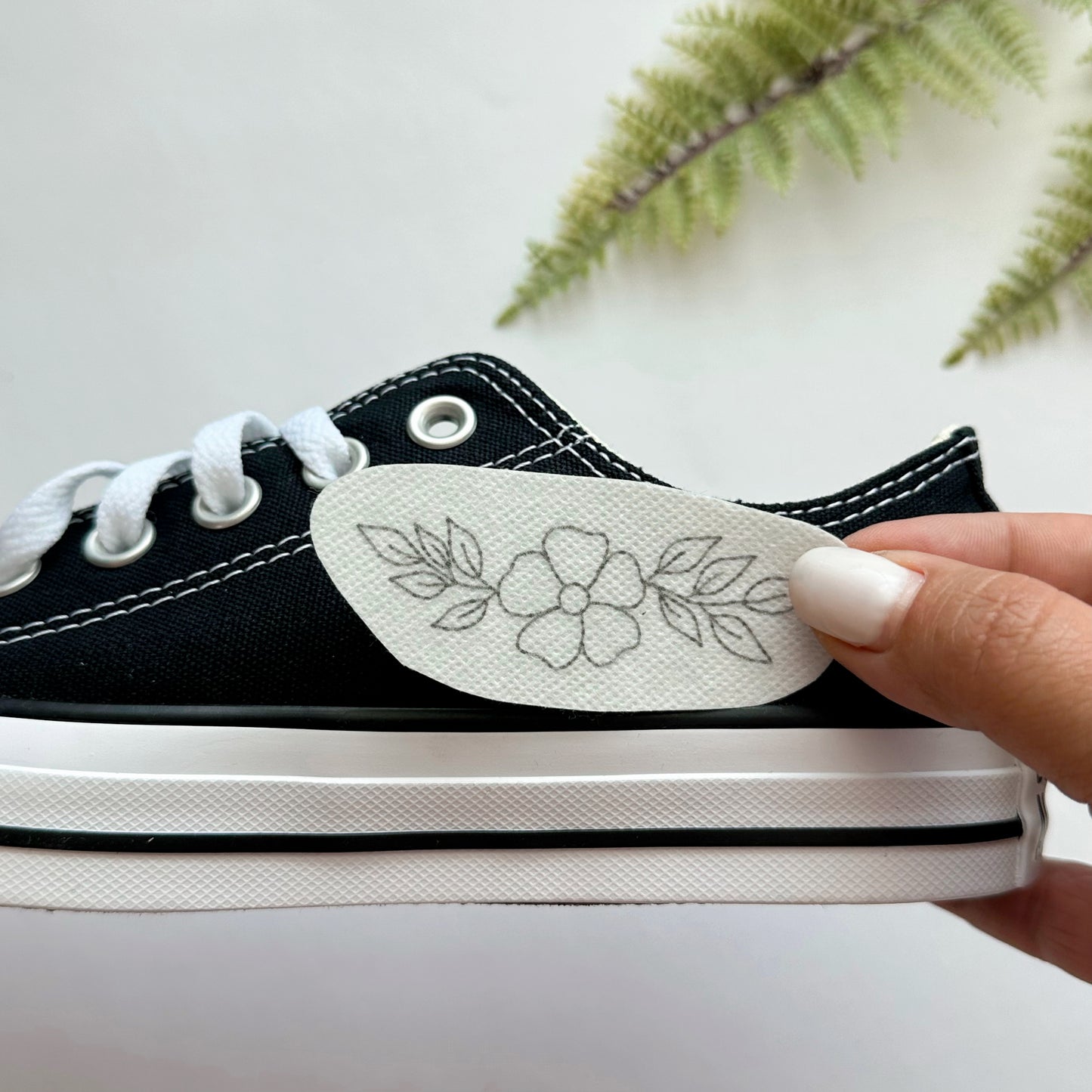 Chuck's Flowers Stick and Stitch Embroidery Patterns for Canvas Shoes