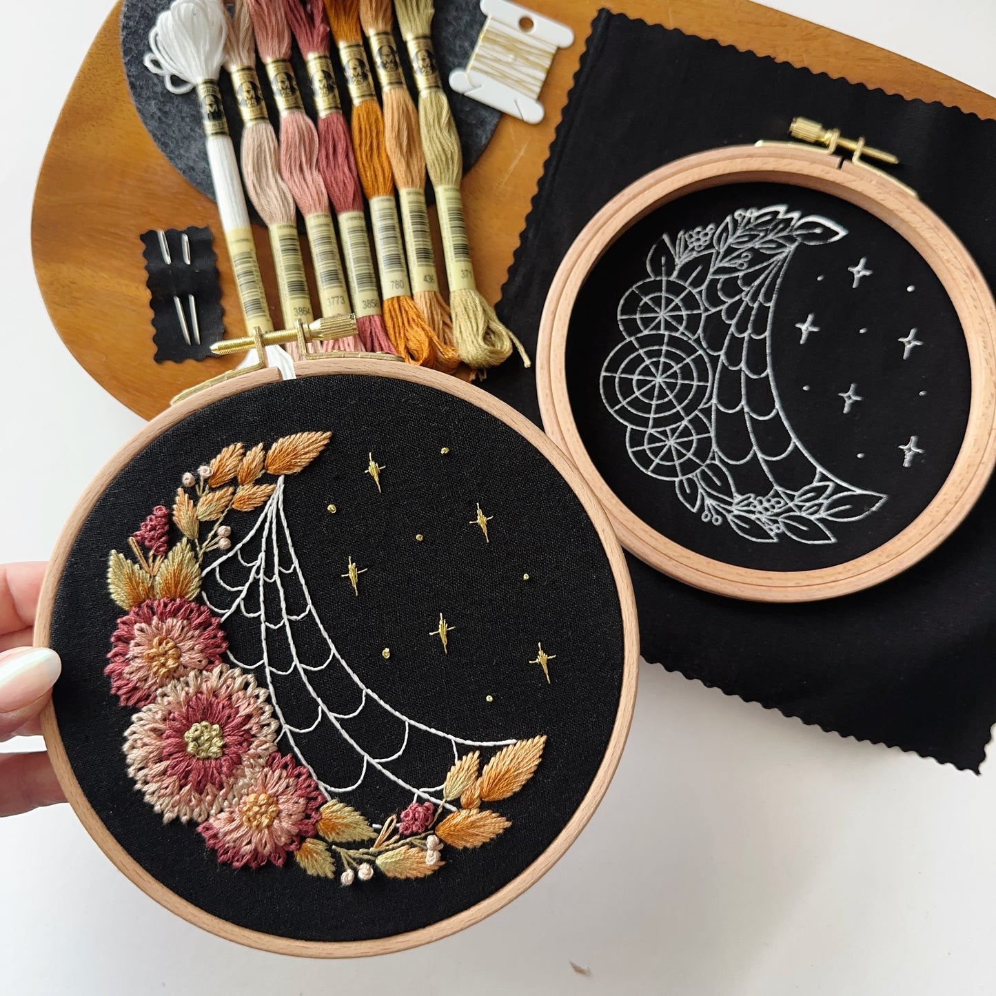 Moody Florals Embroidery Kit with Video Tutorial