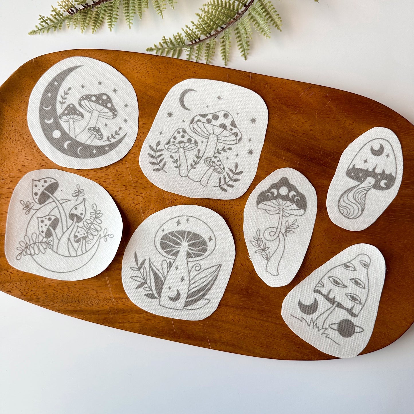 Moons n Shrooms Stick & Stitch Embroidery Patterns (Large)