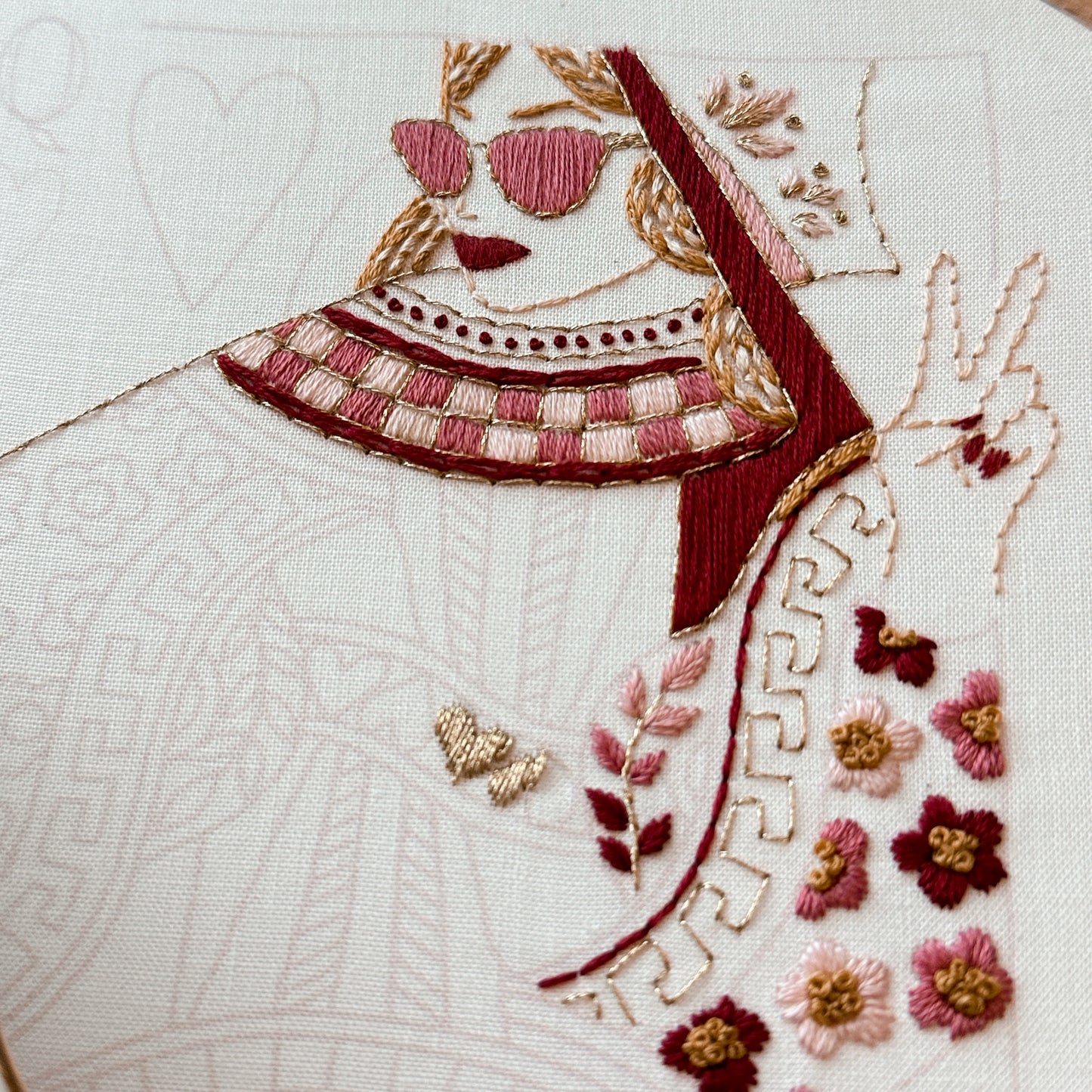 Queen of Hearts Stick & Stitch Embroidery Pattern