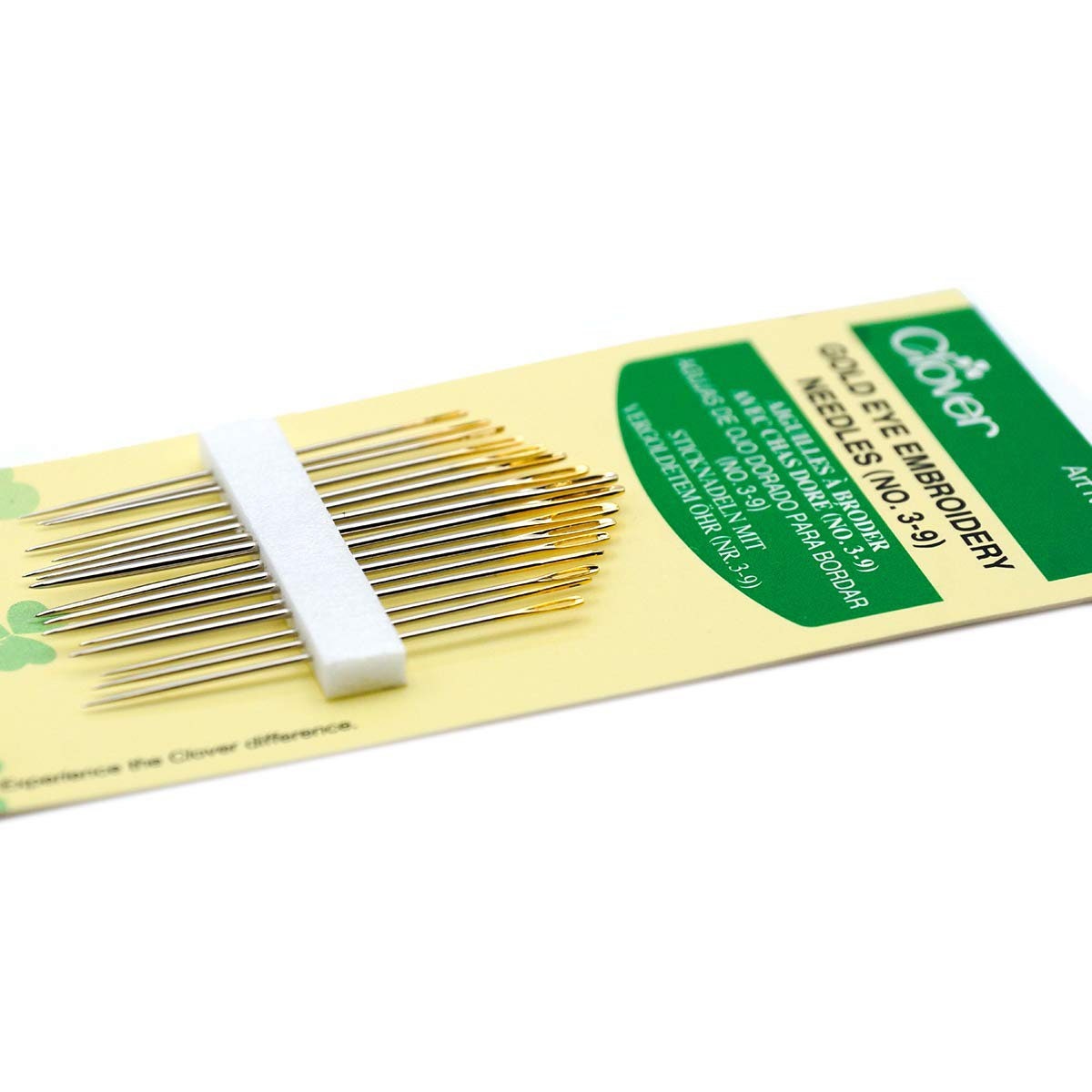 Clover Gold Eye Embroidery Needles sizes 3-9