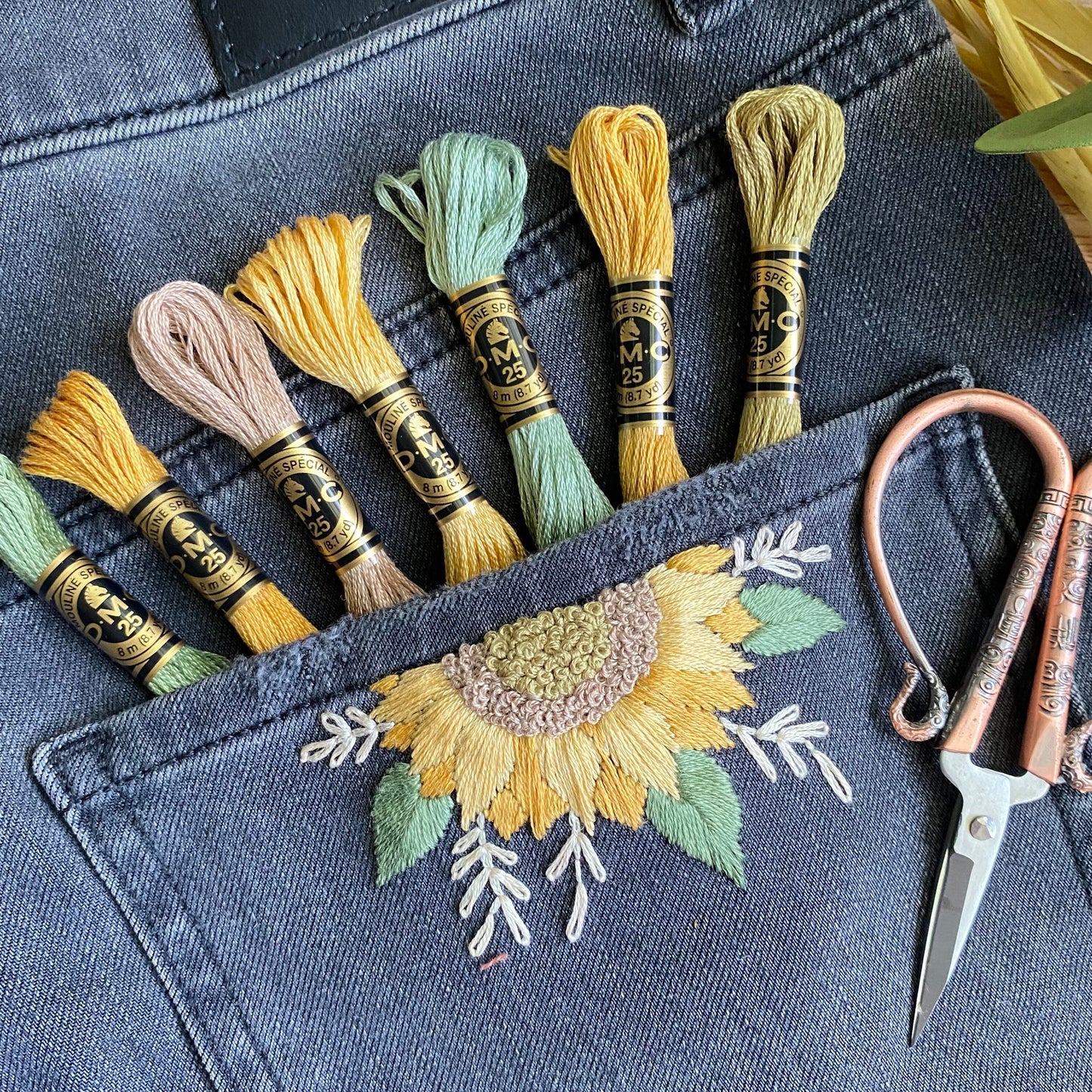 Sunflowers Forever Stick & Stitch Embroidery Kit