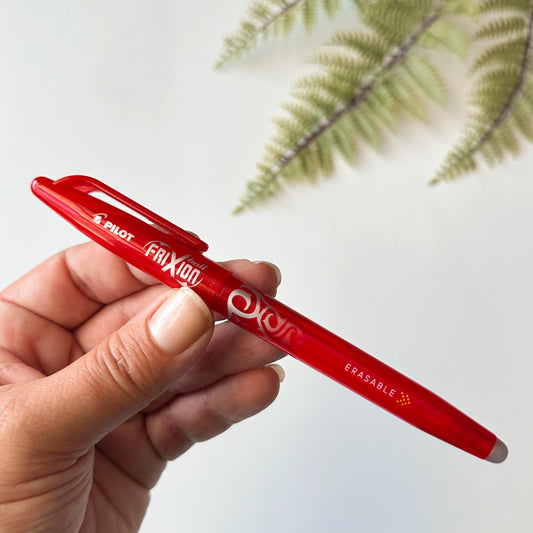 Red Pilot Frixion Heat Erasable Ball Point Pen