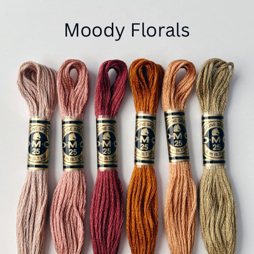 Moody Florals DMC Thread Palette