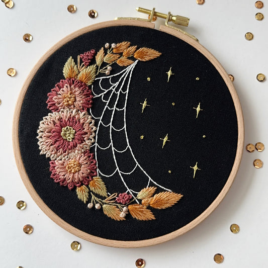 Moody Florals Embroidery Kit with Video Tutorial