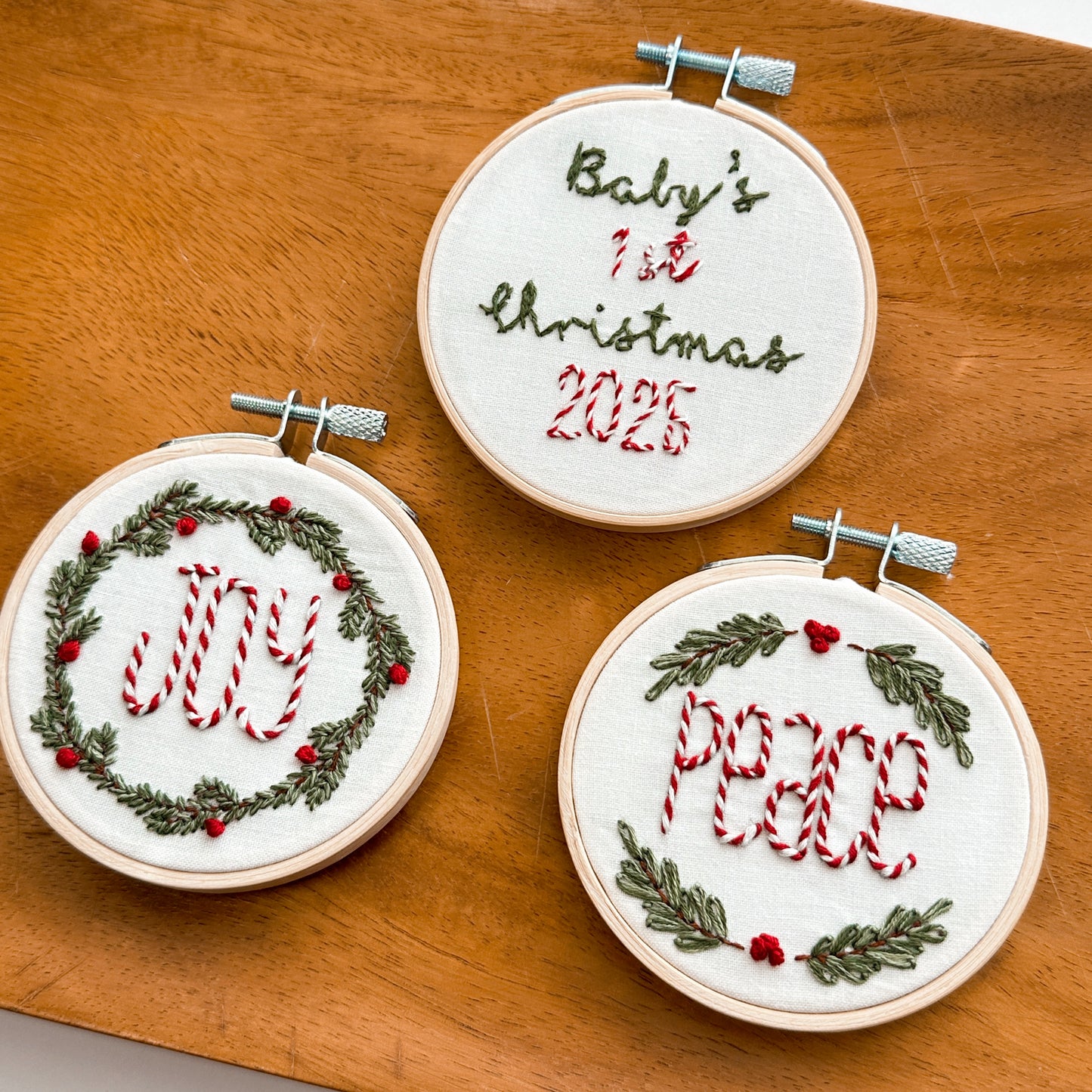 Christmas Wreath Ornaments Embroidery Kit