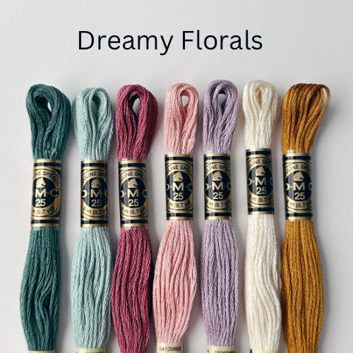 Dreamy Florals DMC Thread Palette
