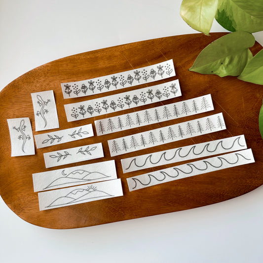 Sandal Strap Stick & Stitch Embroidery Patterns