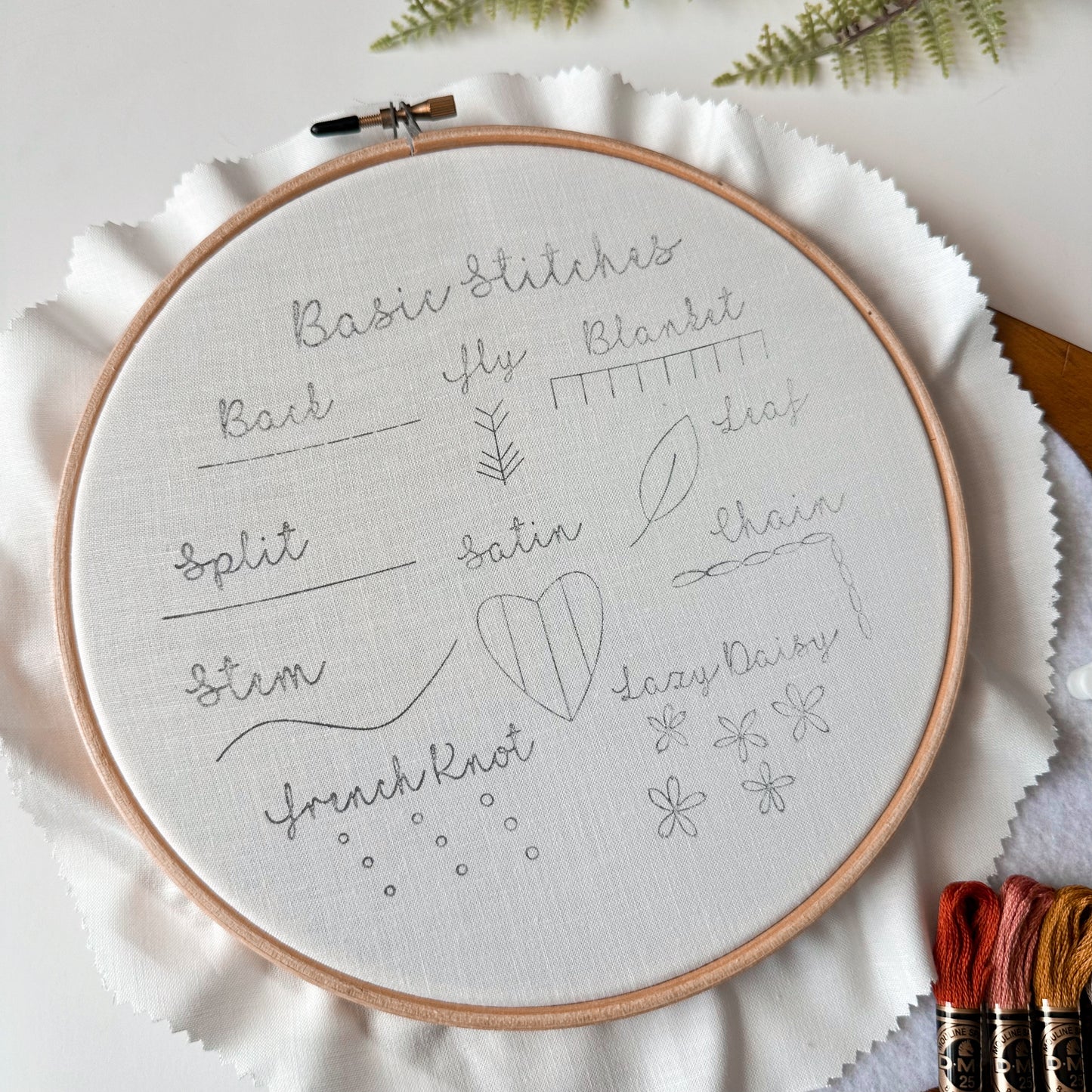 Beginner Stitch Sampler DIY Embroidery Kit for Beginners