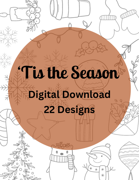 'Tis the Season Embroidery Patterns - Pattern Sheet - Digital Download