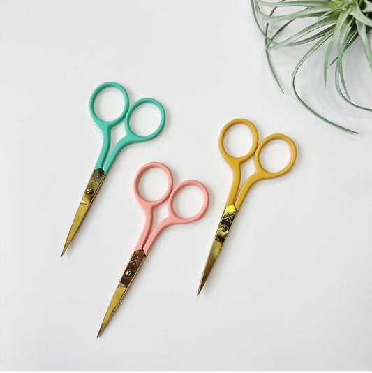 Embroidery Scissors with Gold Blade