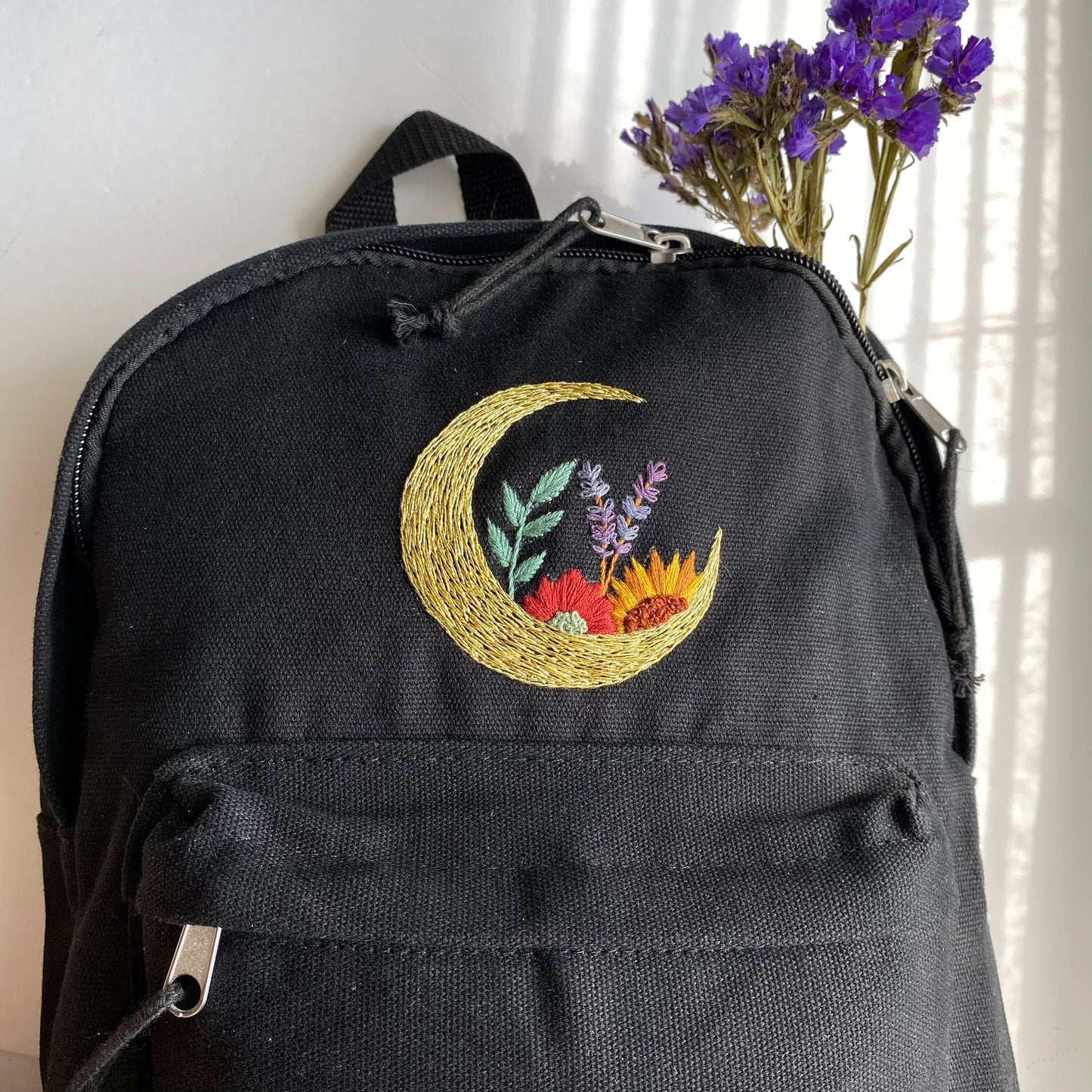Autumn Crescent Moon PDF Embroidery Pattern