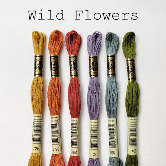 Wild Flowers DMC Thread Palette